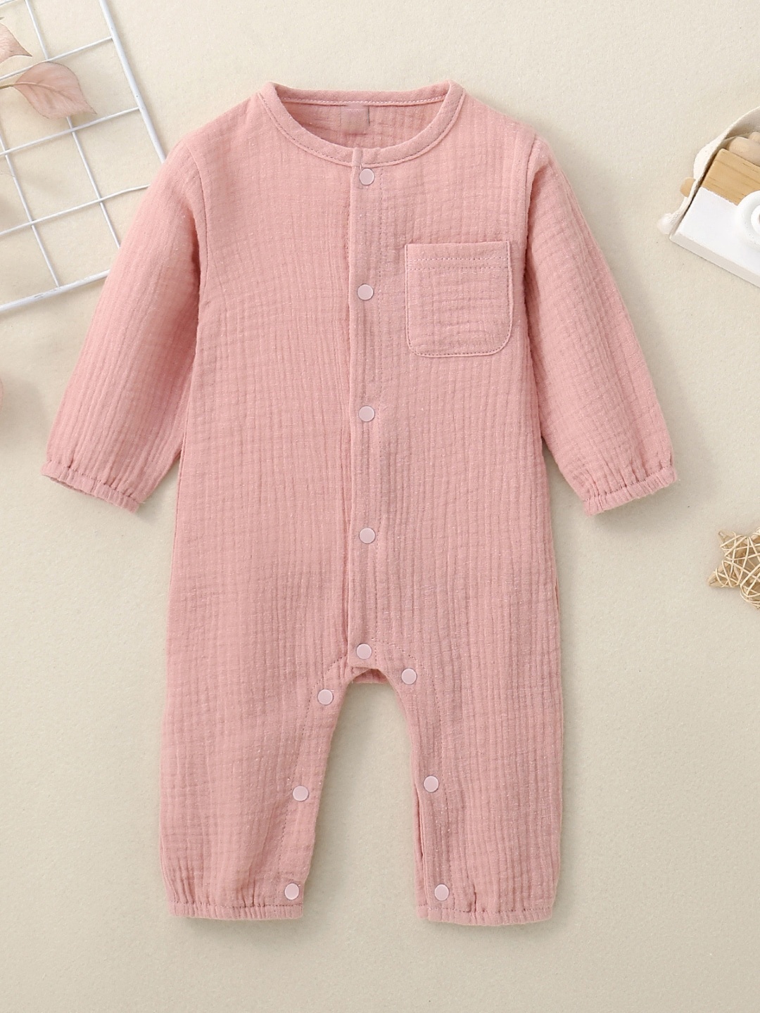 

StyleCast Infant Girls Self Design Rompers, Pink
