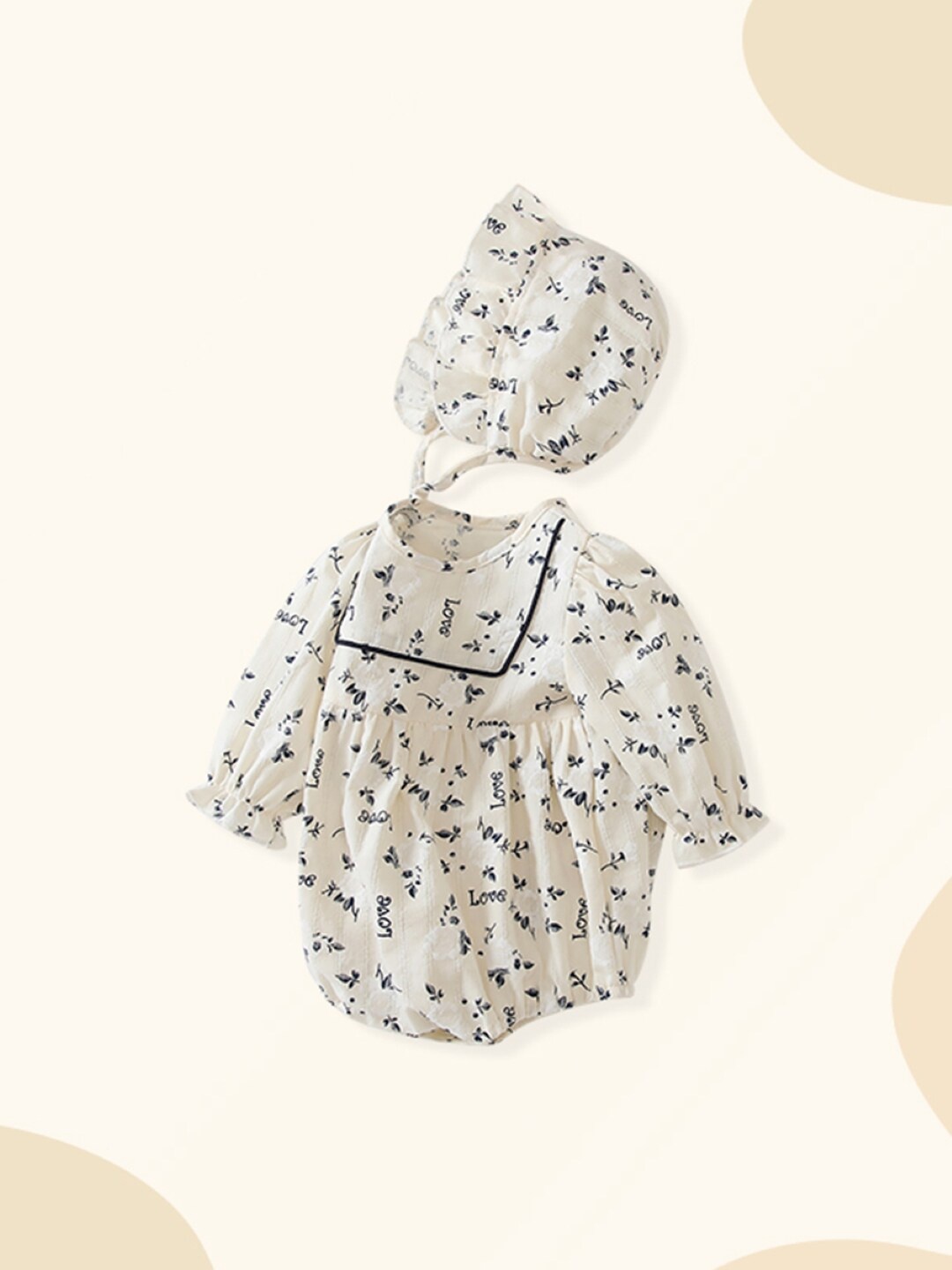 

StyleCast Infant Girls White Printed Pure Cotton Bodysuit With Cap