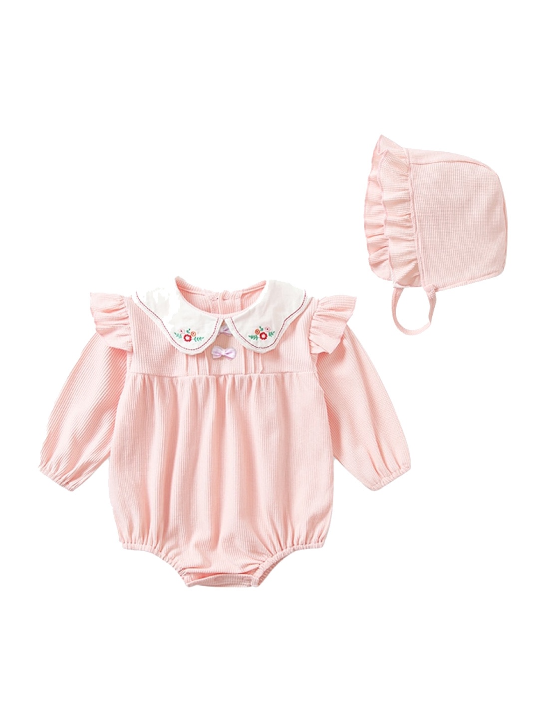 

StyleCast Infant Girls Pink Printed Bodysuit With Cap