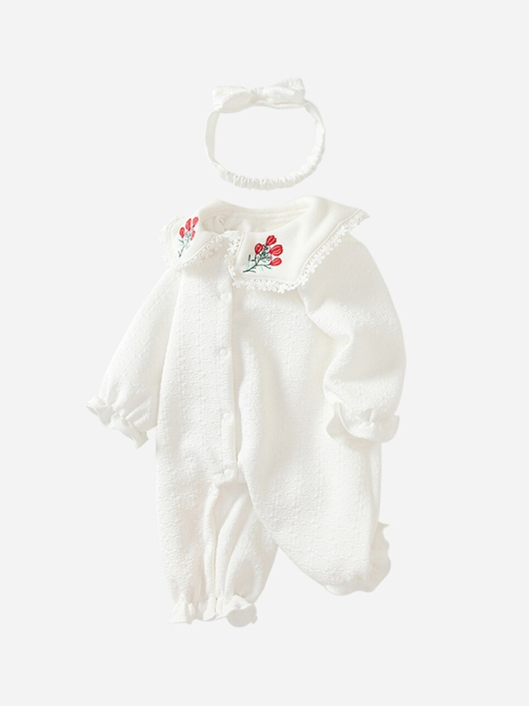 

StyleCast Infant Girls White Romper With Headband