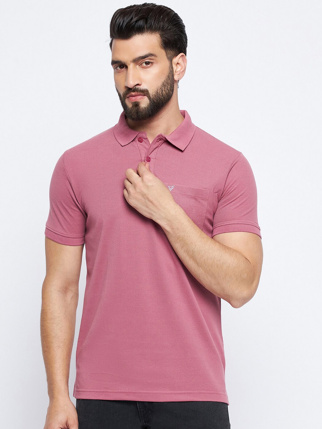 

NEVA Polo Collar Cotton T-shirt, Purple