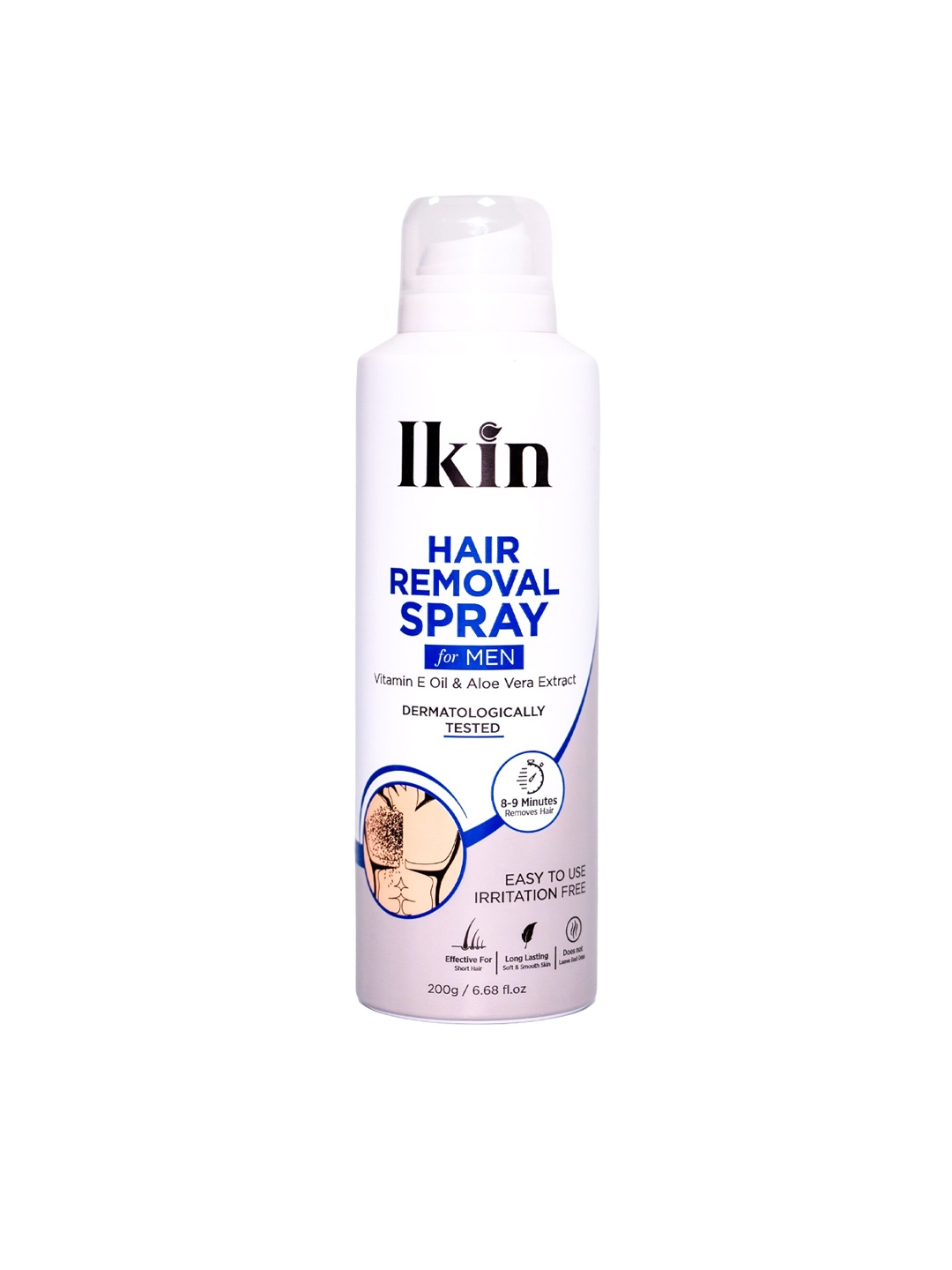 

Ikin Hair Removal Spray With Vitamin E & Aloe Vera Extract - 200ml, White