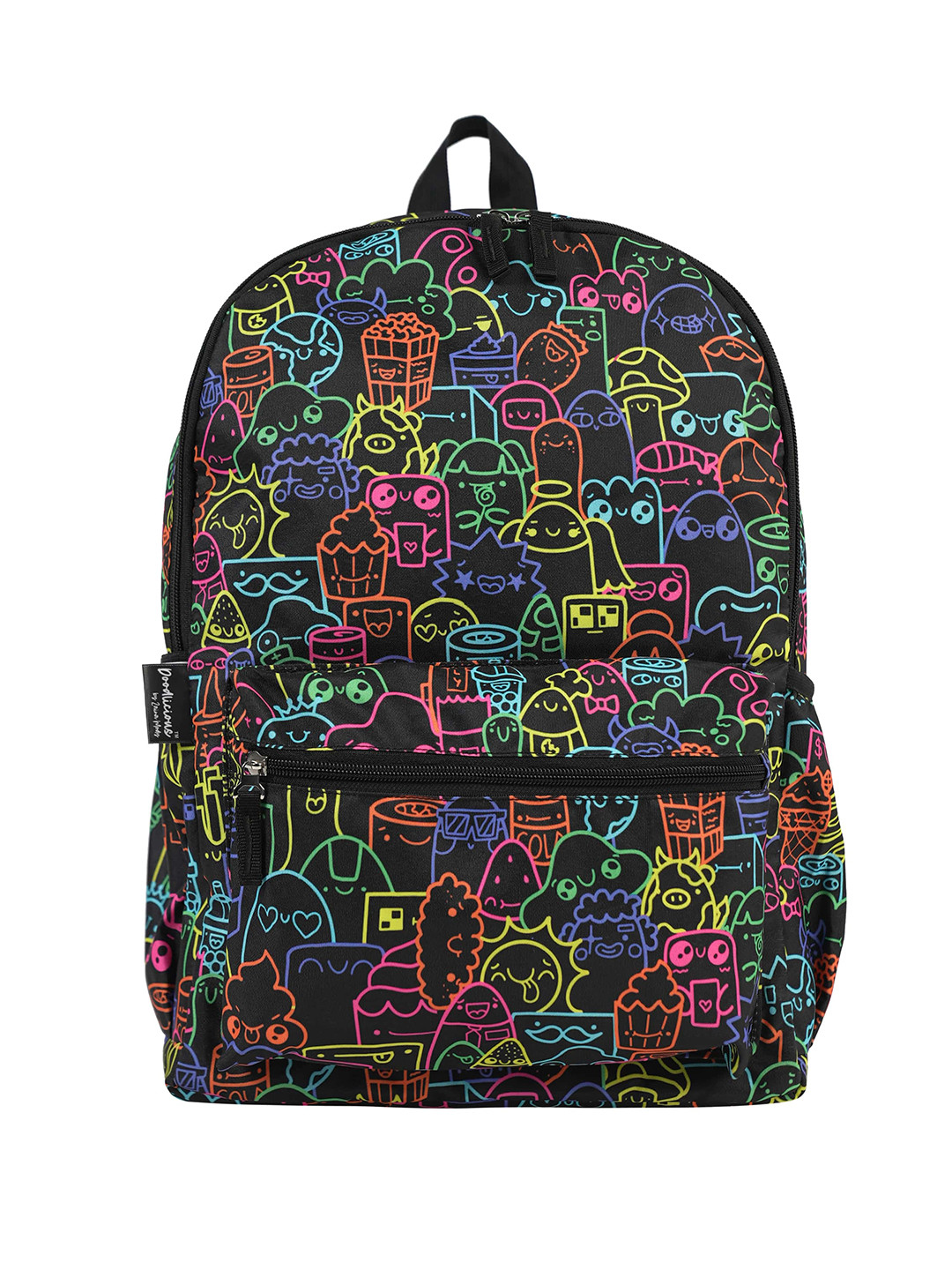 

Doodlicious Graphic Casual Backpack, Black