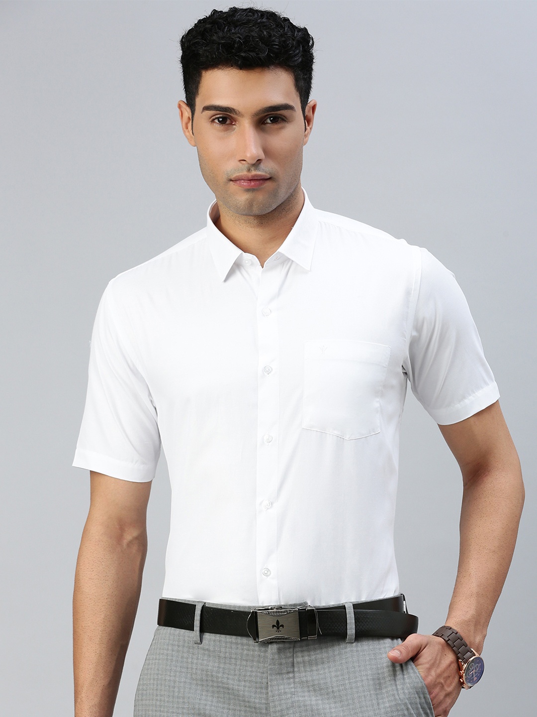 

Ramraj Premium Short Sleeves Formal Shirt, White