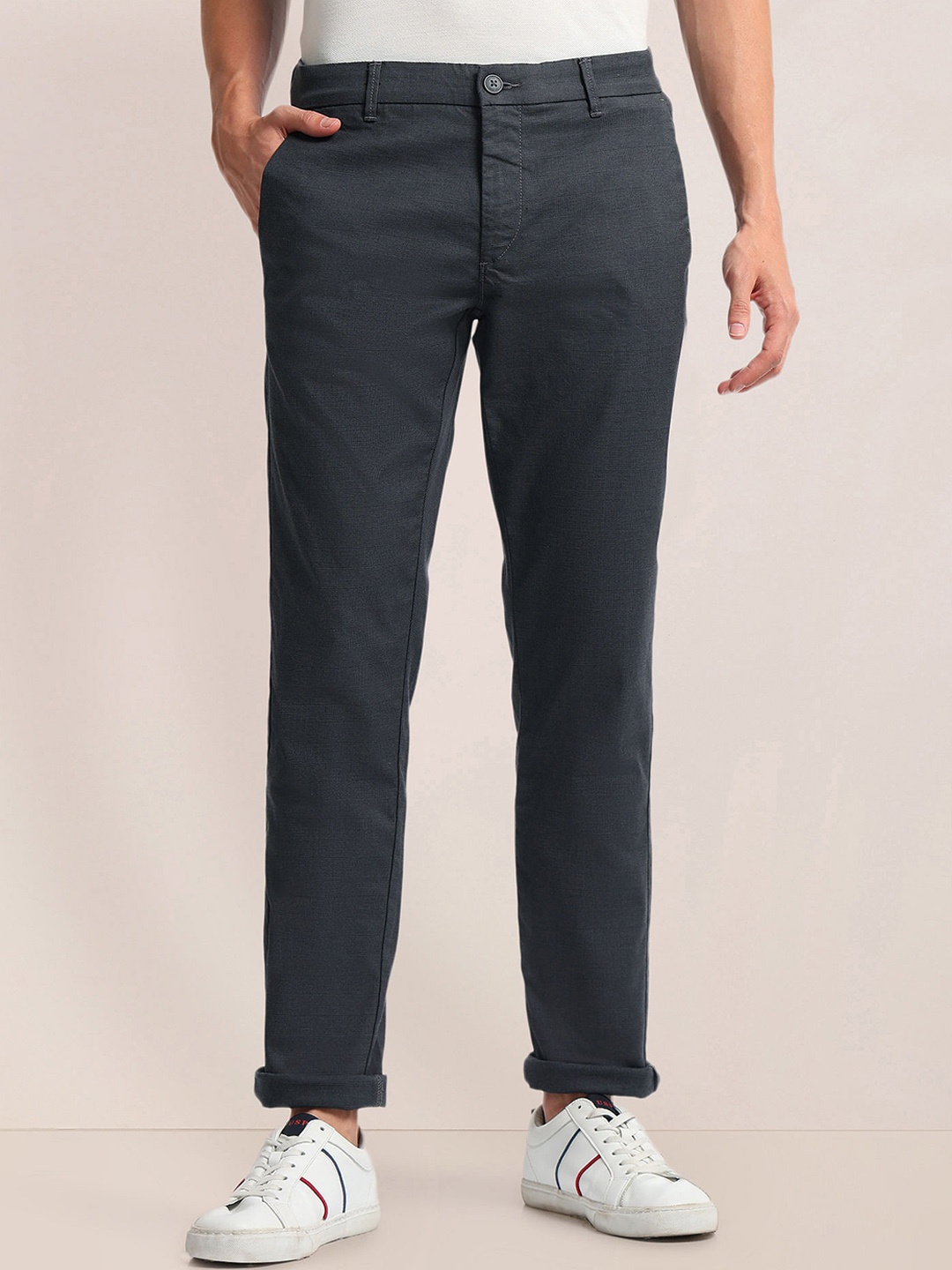 

U.S. Polo Assn. Men Slim Fit Cotton Trousers, Black