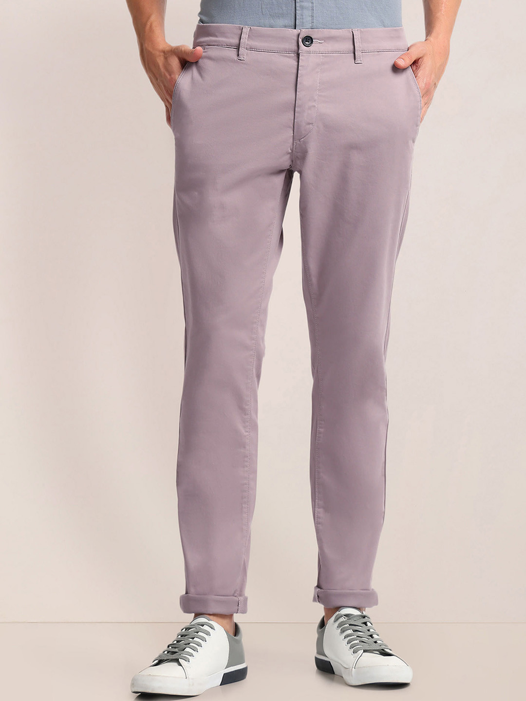 

U.S. Polo Assn. Men Slim Fit Chinos Trousers, Pink