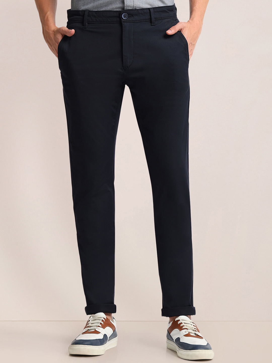 

U.S. Polo Assn. Men Slim Fit Chinos Trousers, Blue