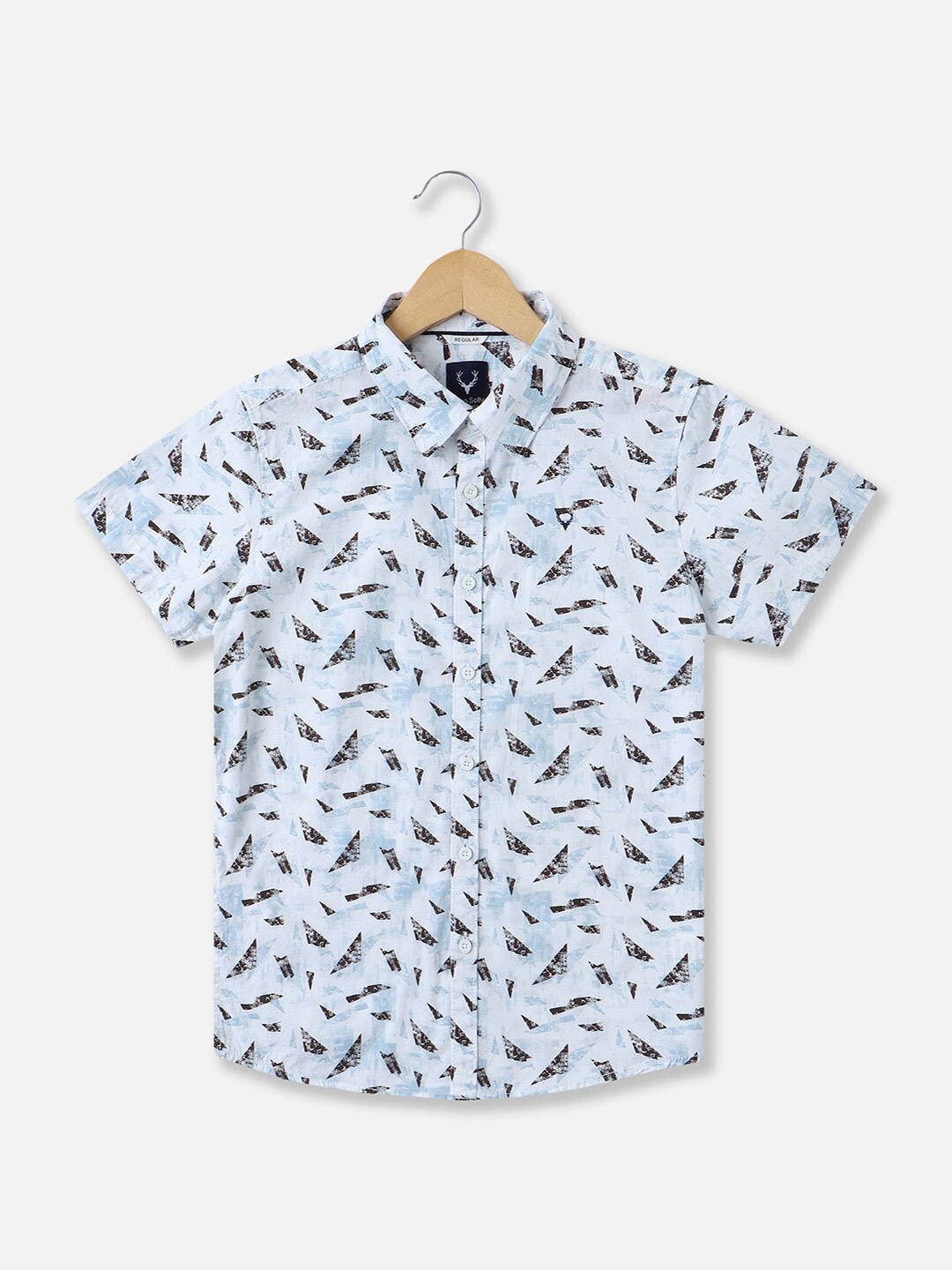 

Allen Solly Junior Boys Opaque Conversational Printed Cotton Casual Shirt, Blue