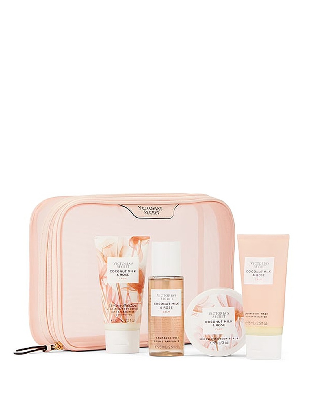 

Victoria's Secret Women Coconut Milk Rose Natural Beauty Calm Starter Kit, Peach
