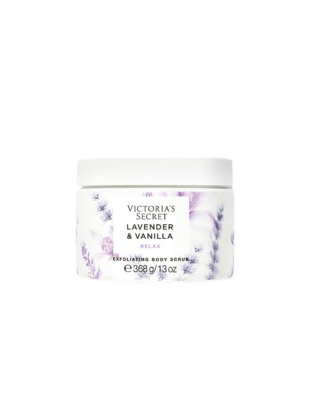 

Victoria's Secret Lavender & Vanilla Natural Beauty Relax Exfoliating Body Scrub - 368g, White