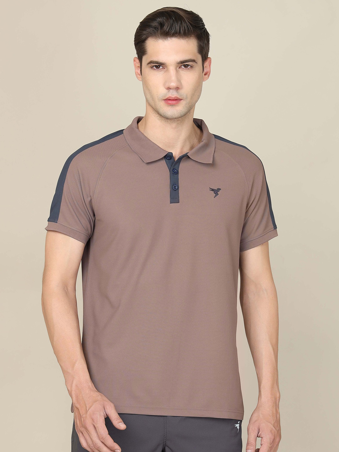 

Technosport Anti Static Polo Collar Slim Fit T-shirt, Brown