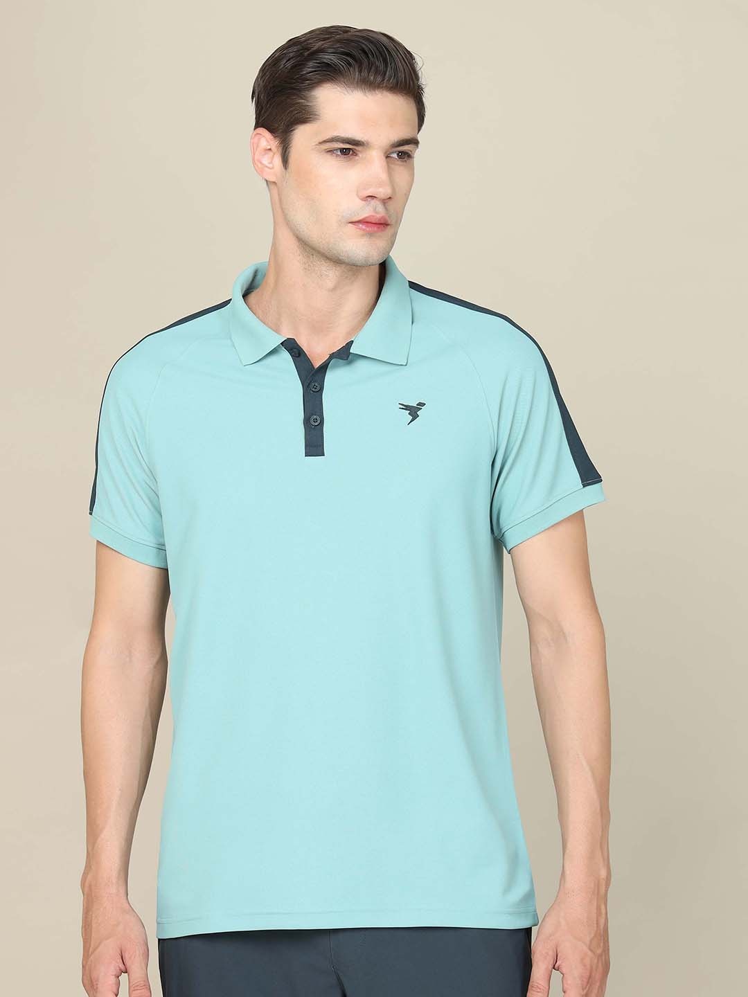 

Technosport Polo Collar Anti Static Slim Fit Active T-shirt, Green