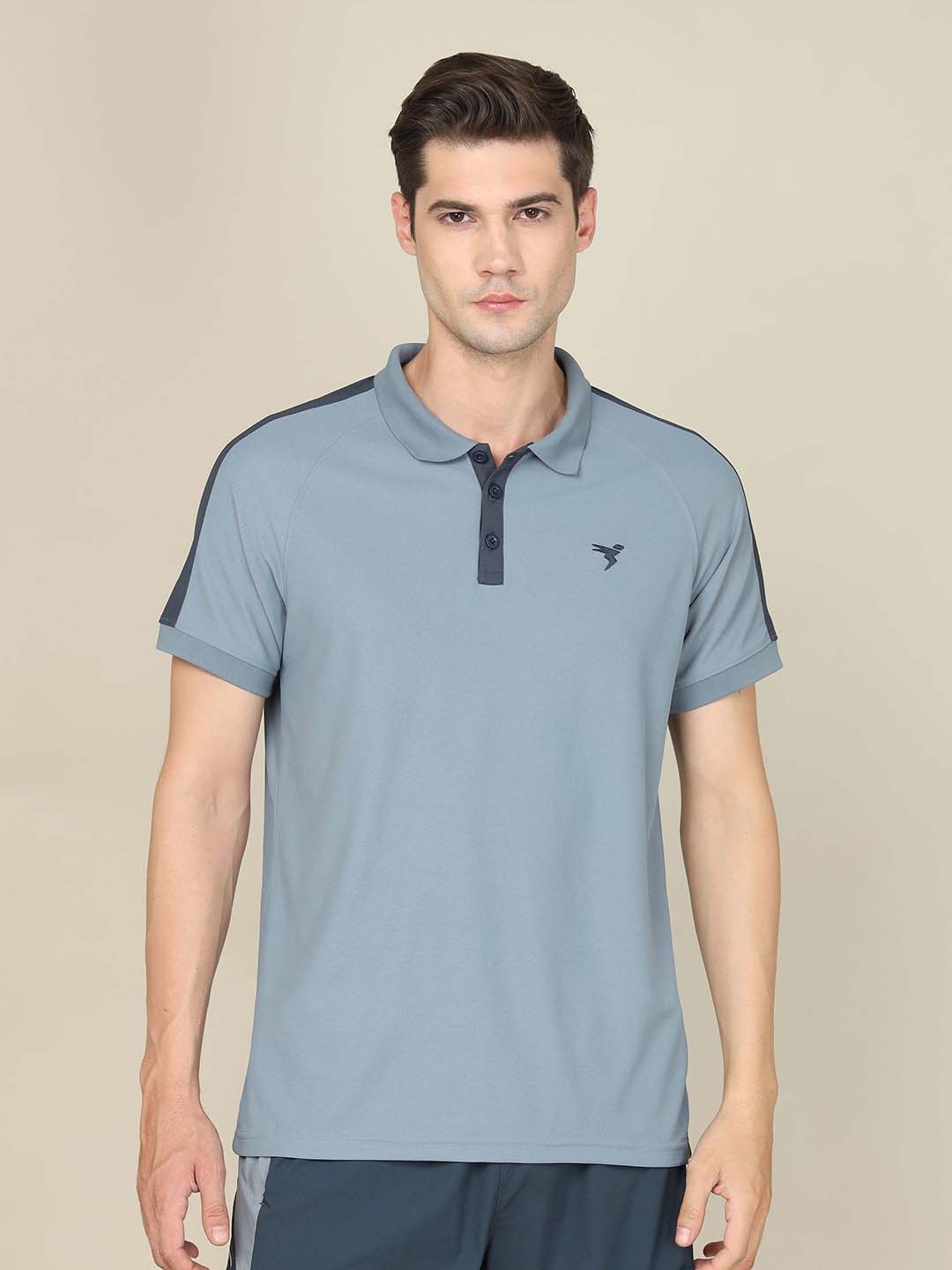 

Technosport SS'24 Polo Collar Short Sleeves Anti Static Slim Fit T-shirt, Grey