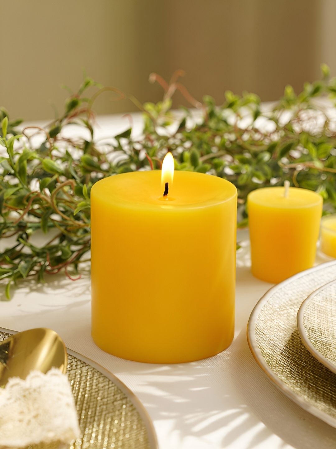

Pure Home and Living Yellow Magnolia Jasmine Pillar Candle