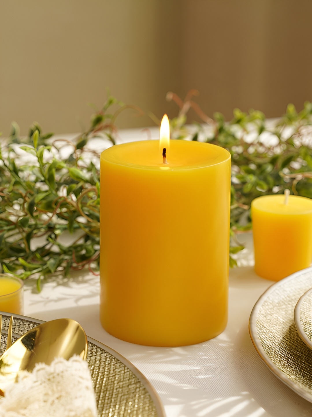 

Pure Home and Living Yellow Magnolia Jasmine Pillar Candle