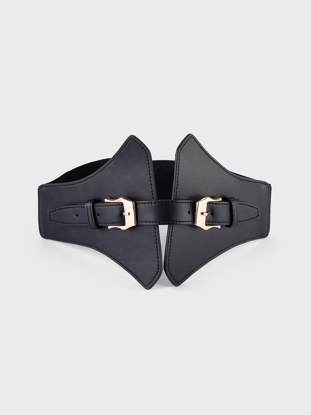 

20Dresses Women Double Buckle Corset Waist Belt, Black