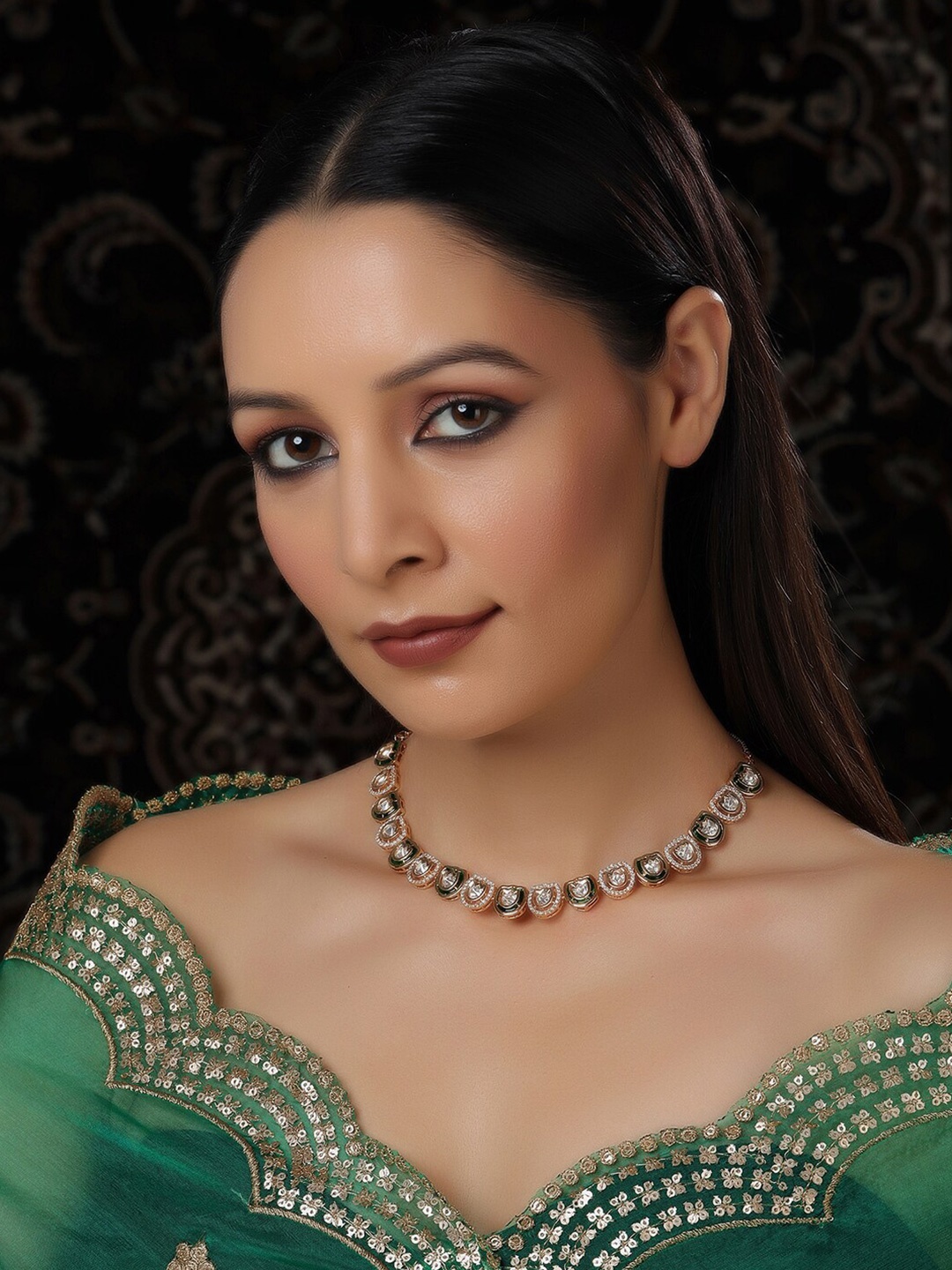 

Ruby Raang Brass Gold-Plated Necklace