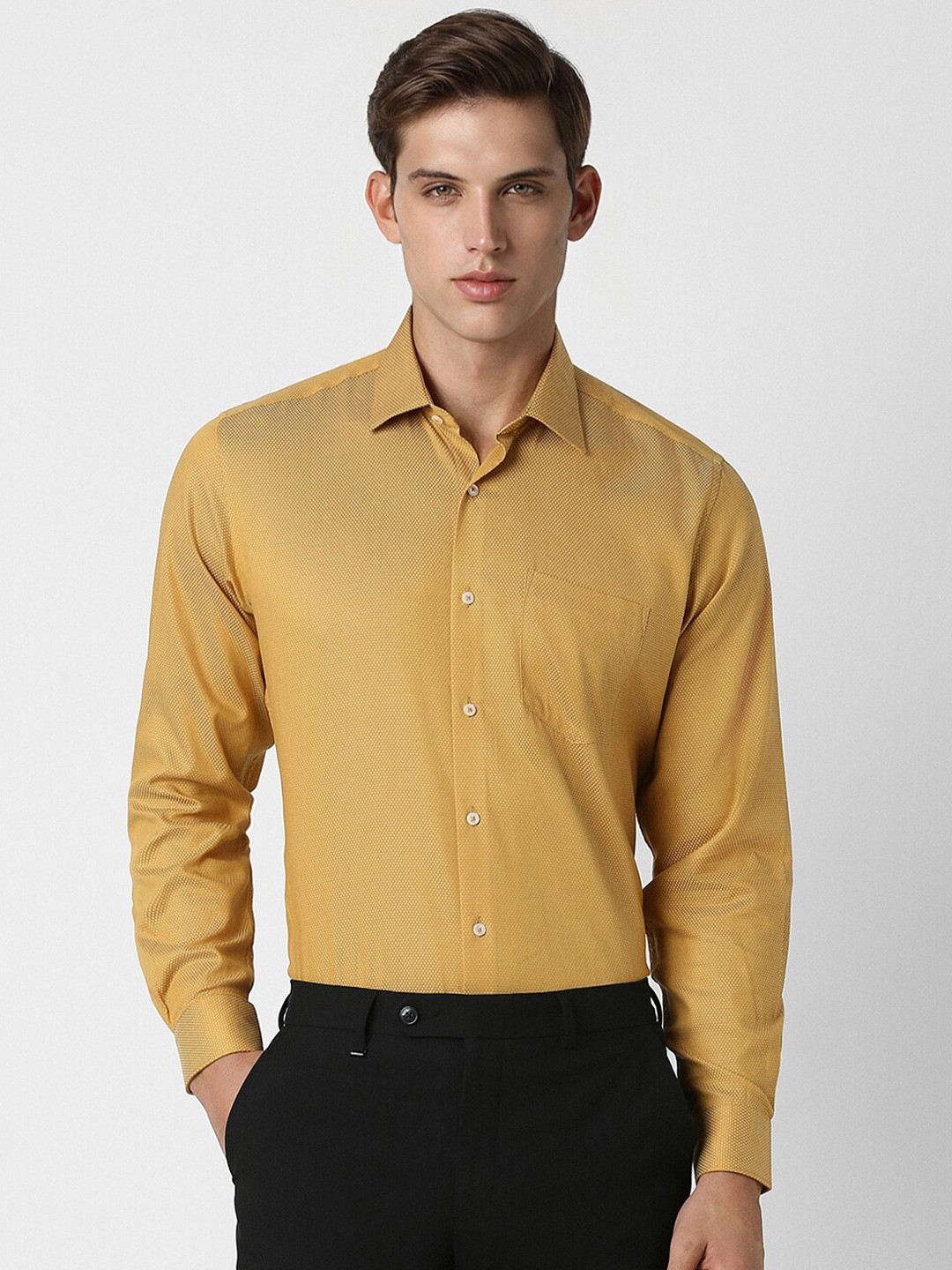 

Van Heusen Opaque Cotton Party Shirt, Yellow