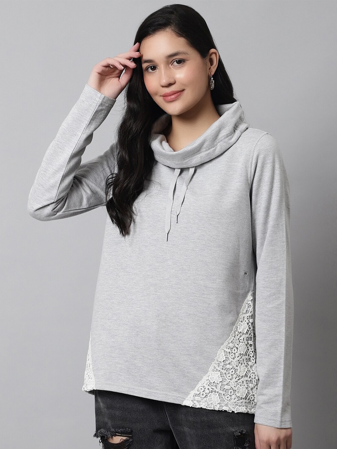 

NoBarr Hooded Cotton Pullover, Grey