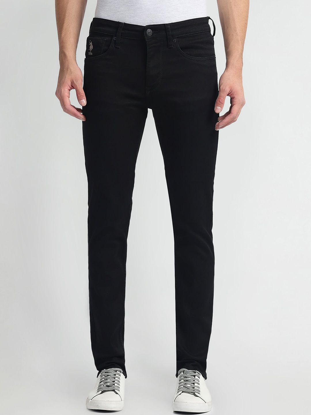 

U.S. Polo Assn. Denim Co. Men Mid-Rise Regallo Skinny Fit Stretchable Jeans, Black