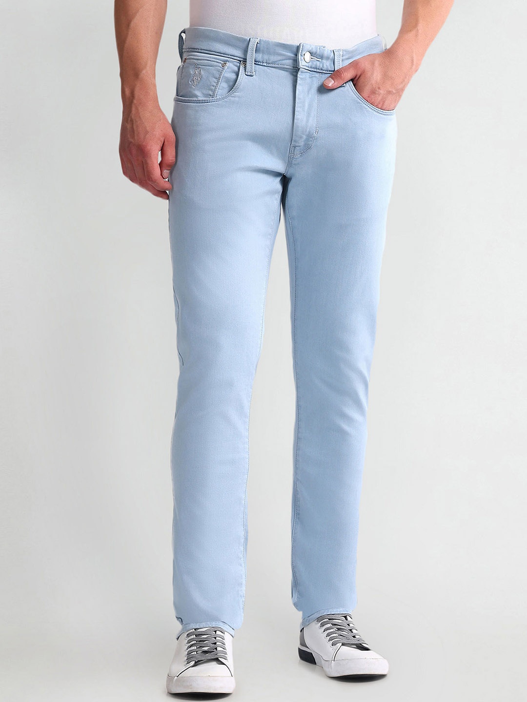 

U.S. Polo Assn. Denim Co. Men Mid-Rise Brandon Slim Fit Stretchable Jeans, Blue