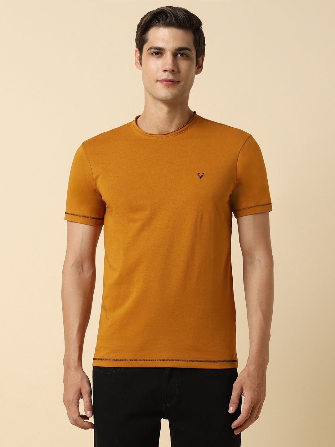 

Allen Solly Crew Neck Slim Fit T-shirt, Orange