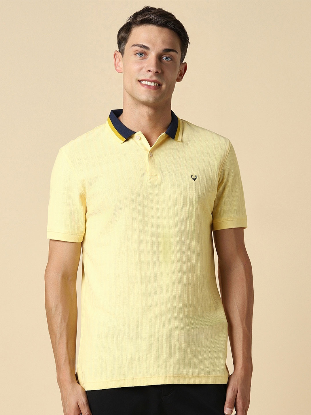 

Allen Solly Polo Collar Pure Cotton T-shirt, Yellow