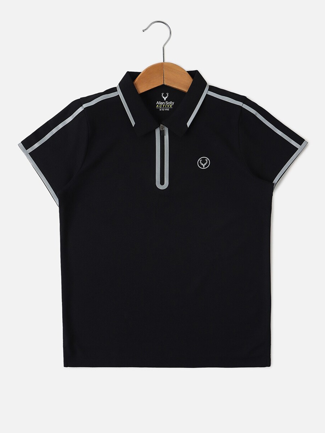 

Allen Solly Junior Boys Polo Collar Regular Fit T-shirt, Black