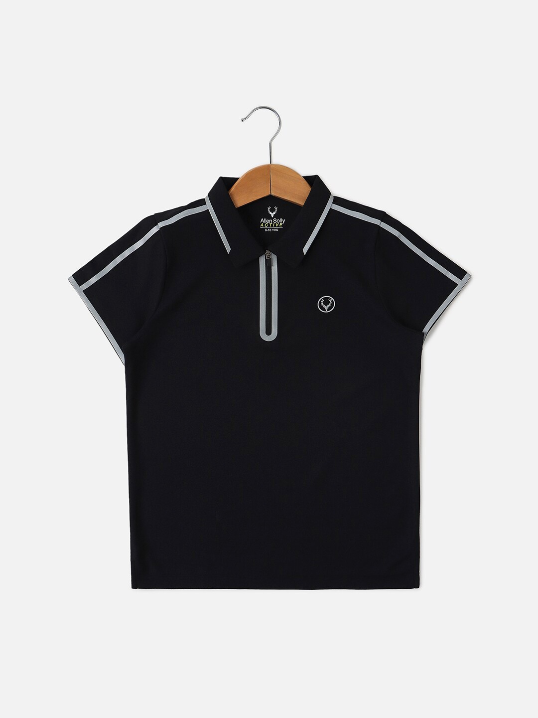 

Allen Solly Junior Boys Polo Collar Regular Fit T-shirt, Black