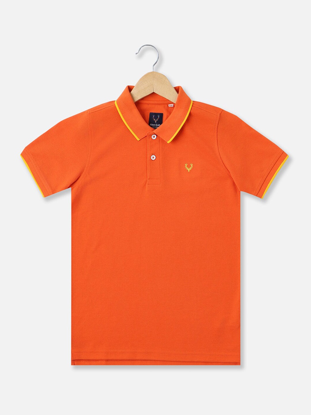 

Allen Solly Junior Boys Polo Collar Cotton Regular Fit T-shirt, Orange