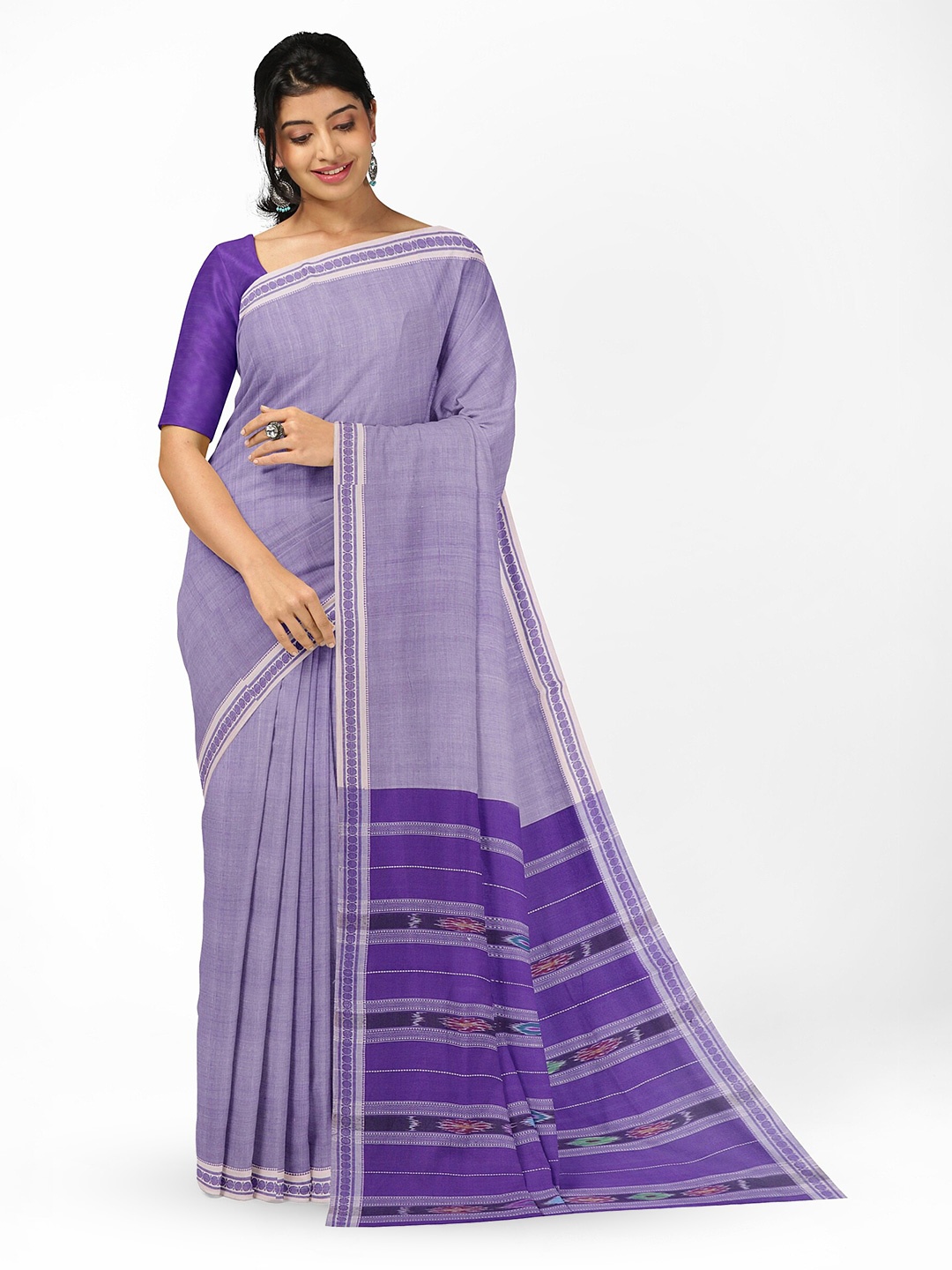 

APCO Pure Cotton Saree, Purple