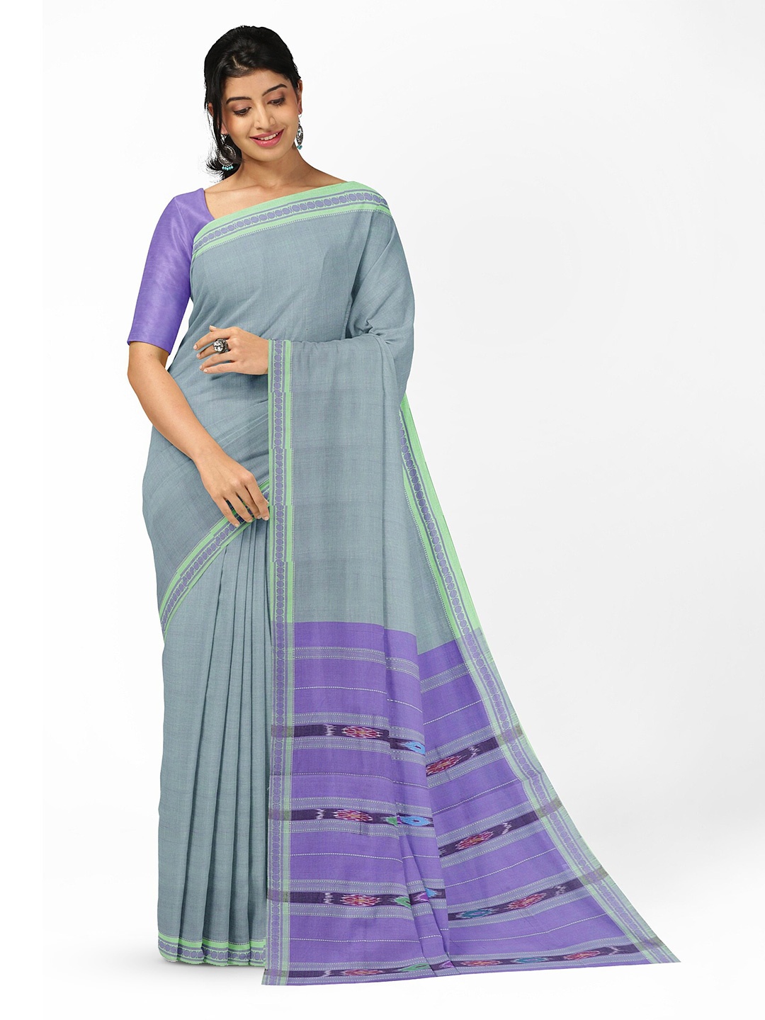 

APCO Bandar Pure Cotton Polavaram Saree, Grey