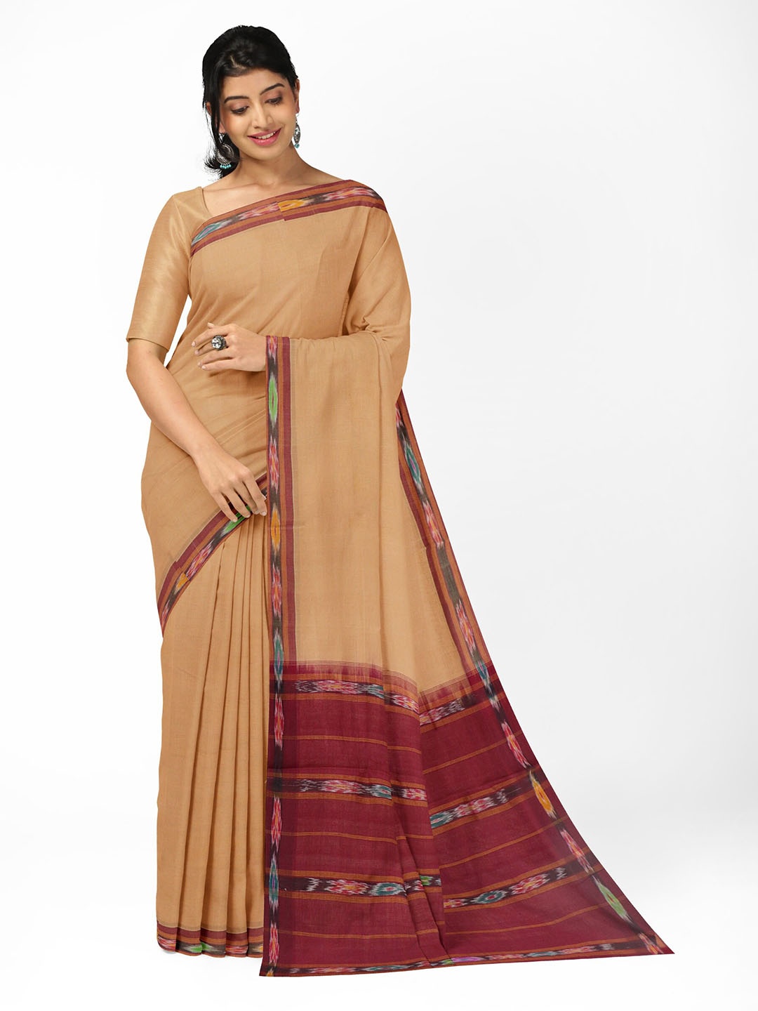 

APCO Bandar Pure Cotton Polavaram Saree, Cream