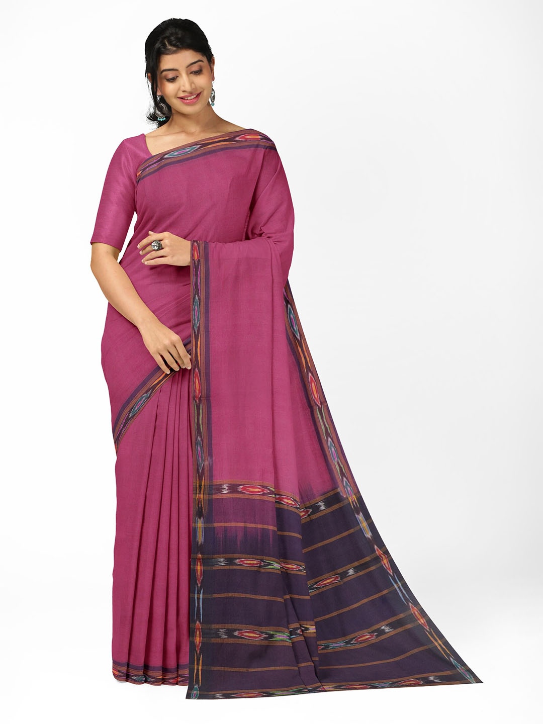 

APCO Bandar Pure Cotton Polavaram Saree, Pink
