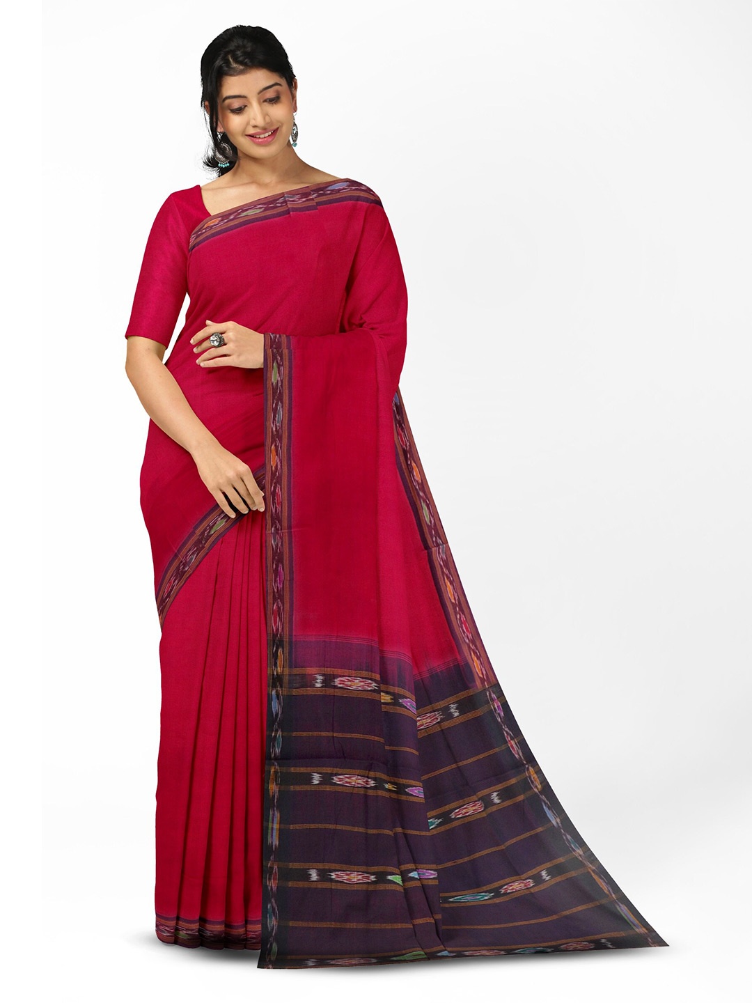 

APCO Bandar Pure Cotton Polavaram Saree, Red