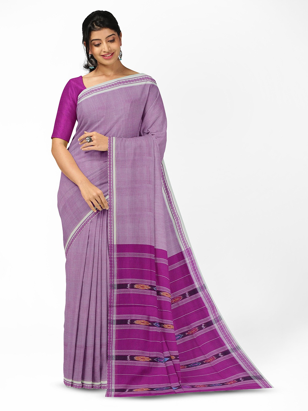 

APCO Bandar Pure Cotton Polavaram Saree, Purple