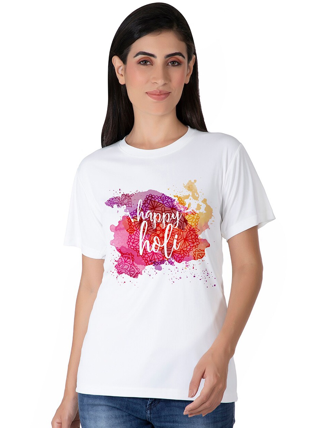 

BAESD Women Printed T-shirt, White