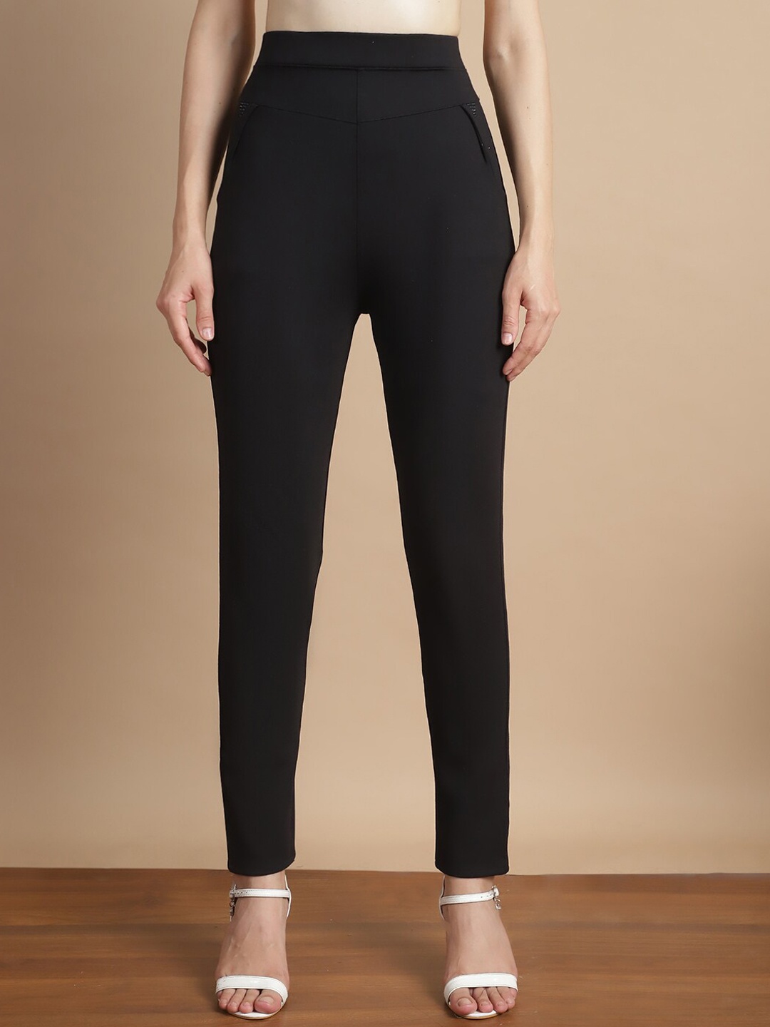 

LOOM LEGACY Women Skinny Fit Ankle Length Jeggings, Black
