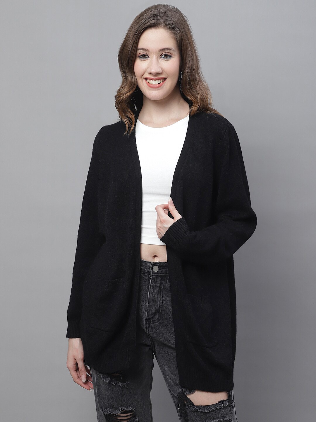 

NoBarr Open Front Shrug, Black