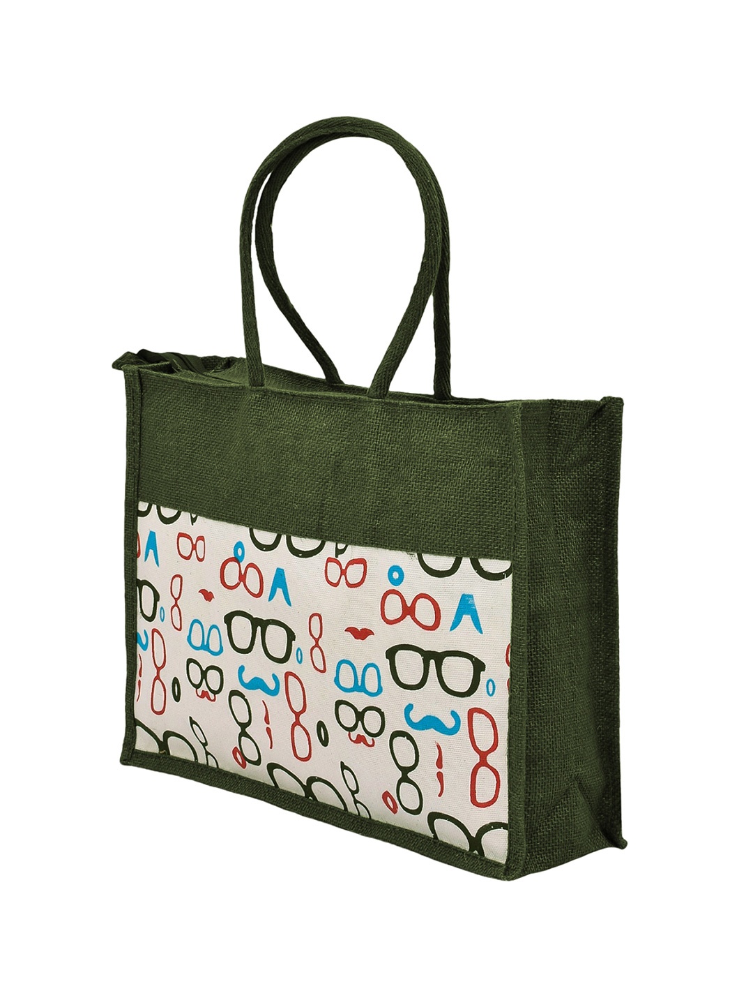 

Kuber Industries Conversational Printed Oversized Shopper Tote Bag, Green
