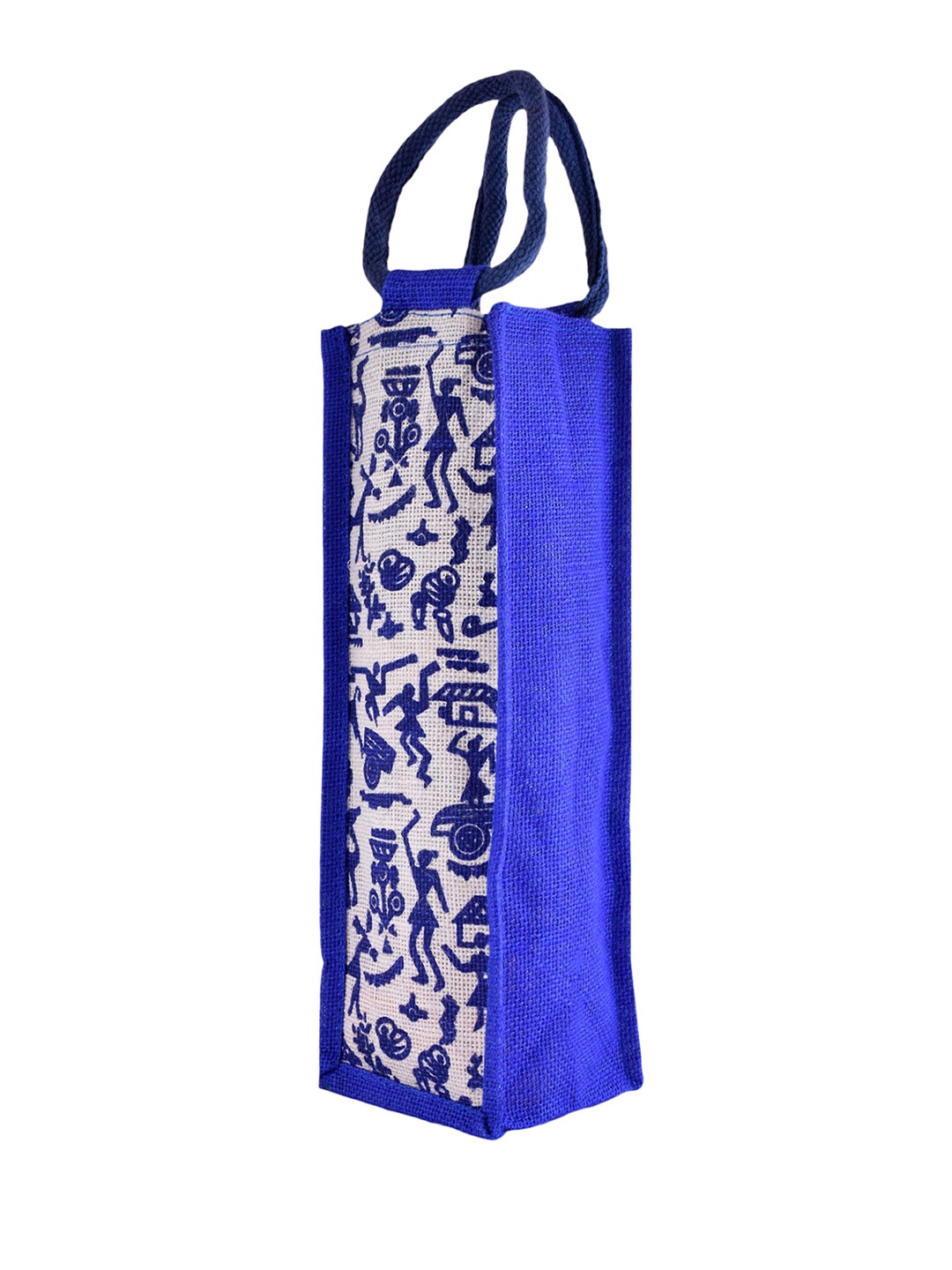 

Kuber Industries Warli Printed Water Bottle Bag, Blue