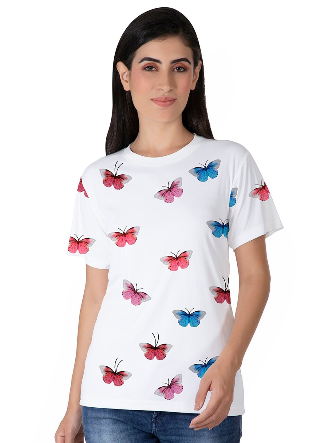 

BAESD Women Printed T-shirt, White