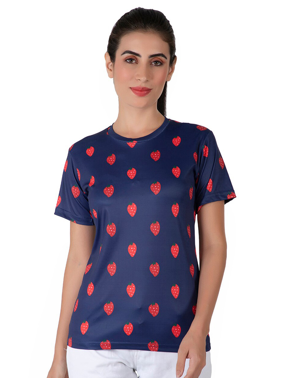 

BAESD Women Printed T-shirt, Blue