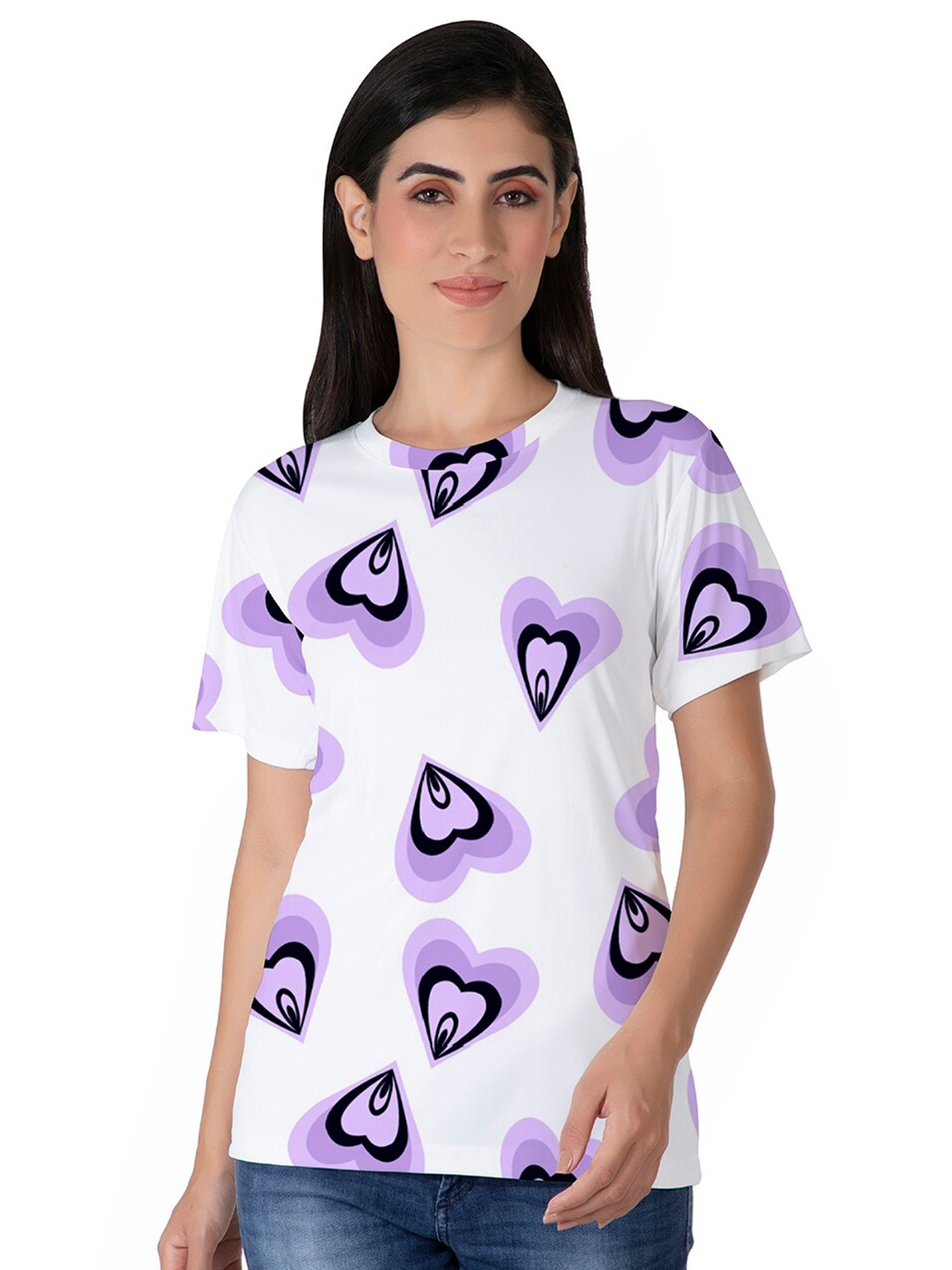 

BAESD Women Applique T-shirt, White