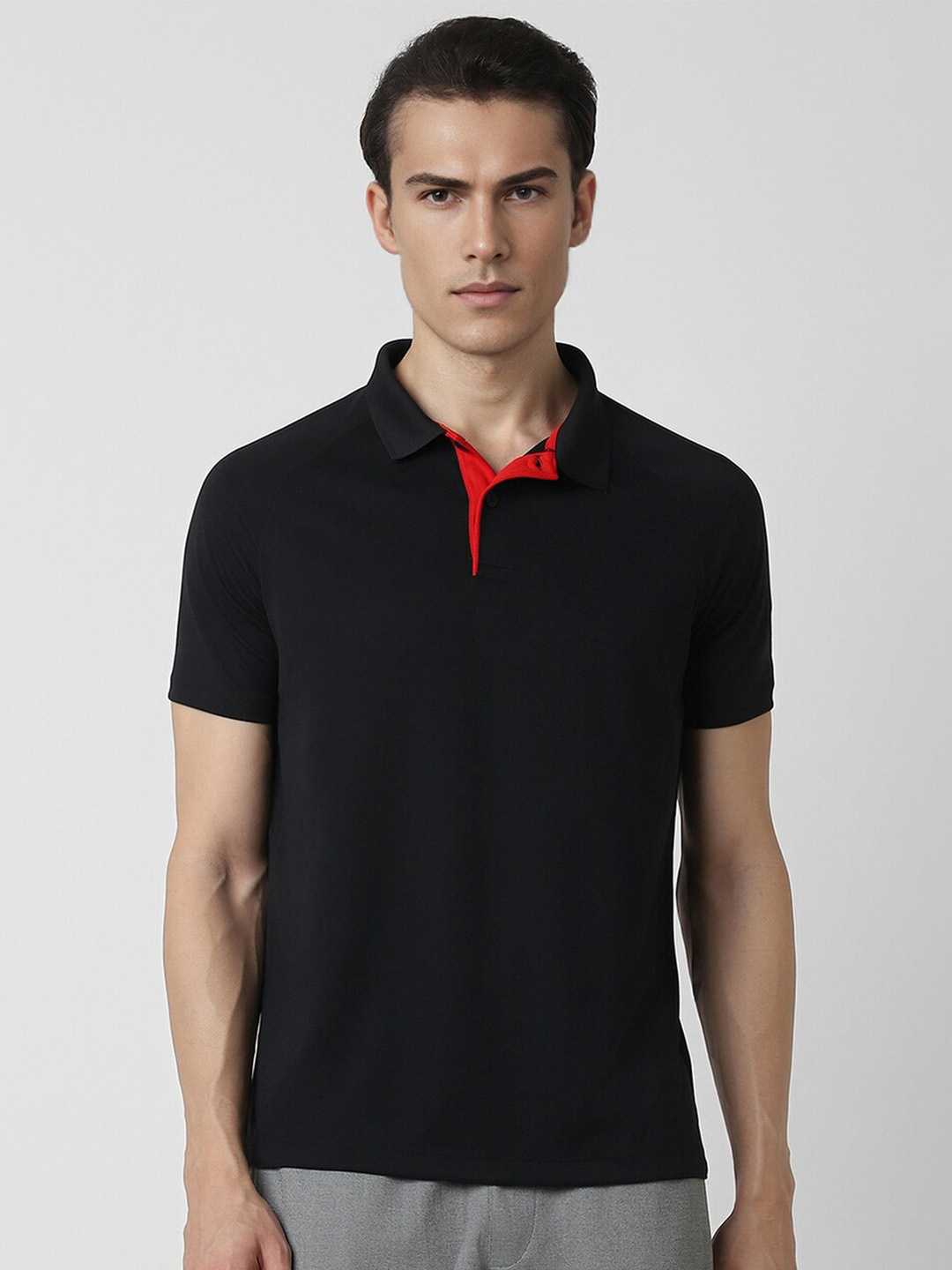 

Van Heusen Flex Polo Collar short Sleeves T-shirt, Black