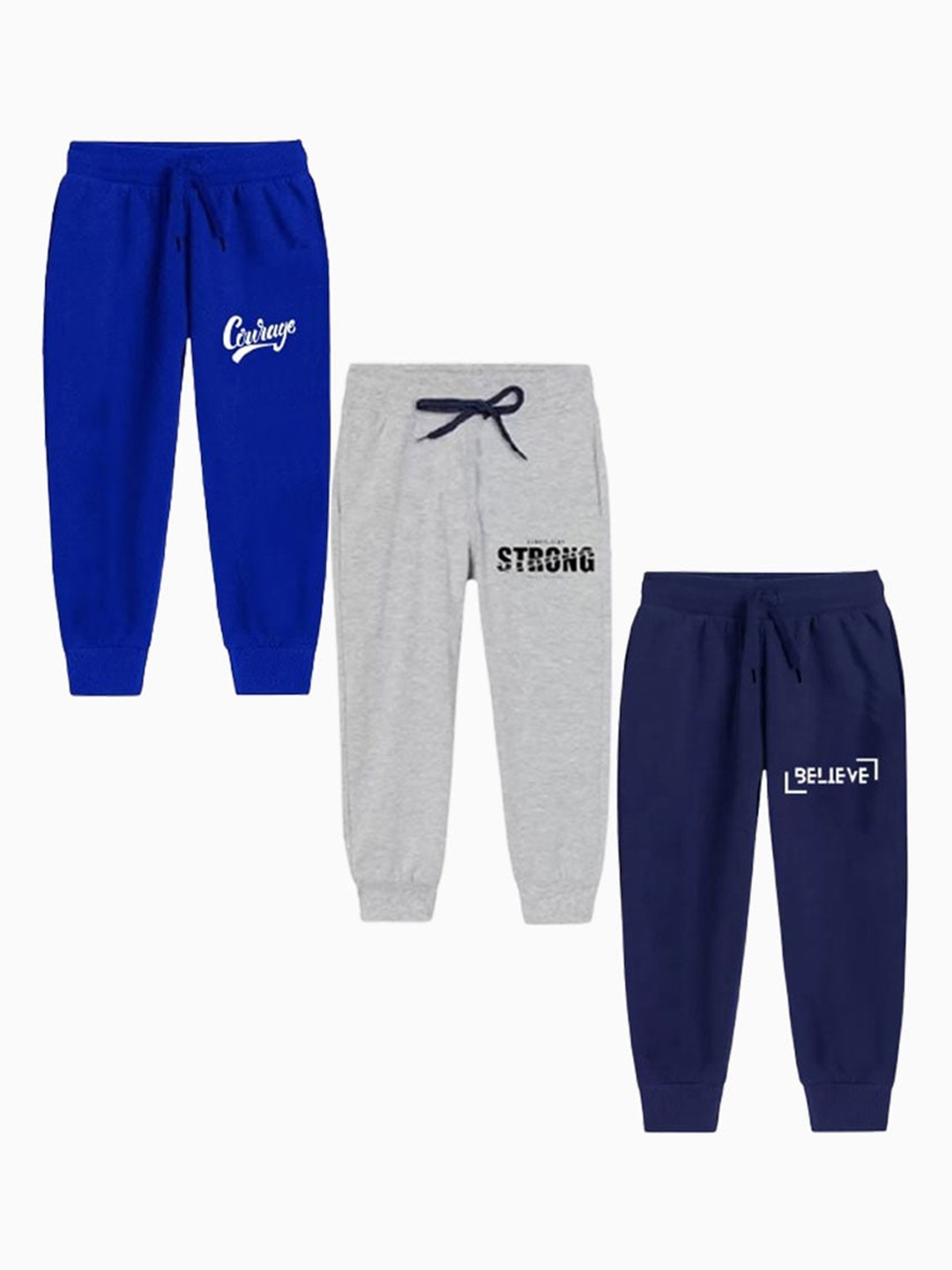 

BAESD Boys 3-Pcs Cotton Mid-Rise Joggers, Grey