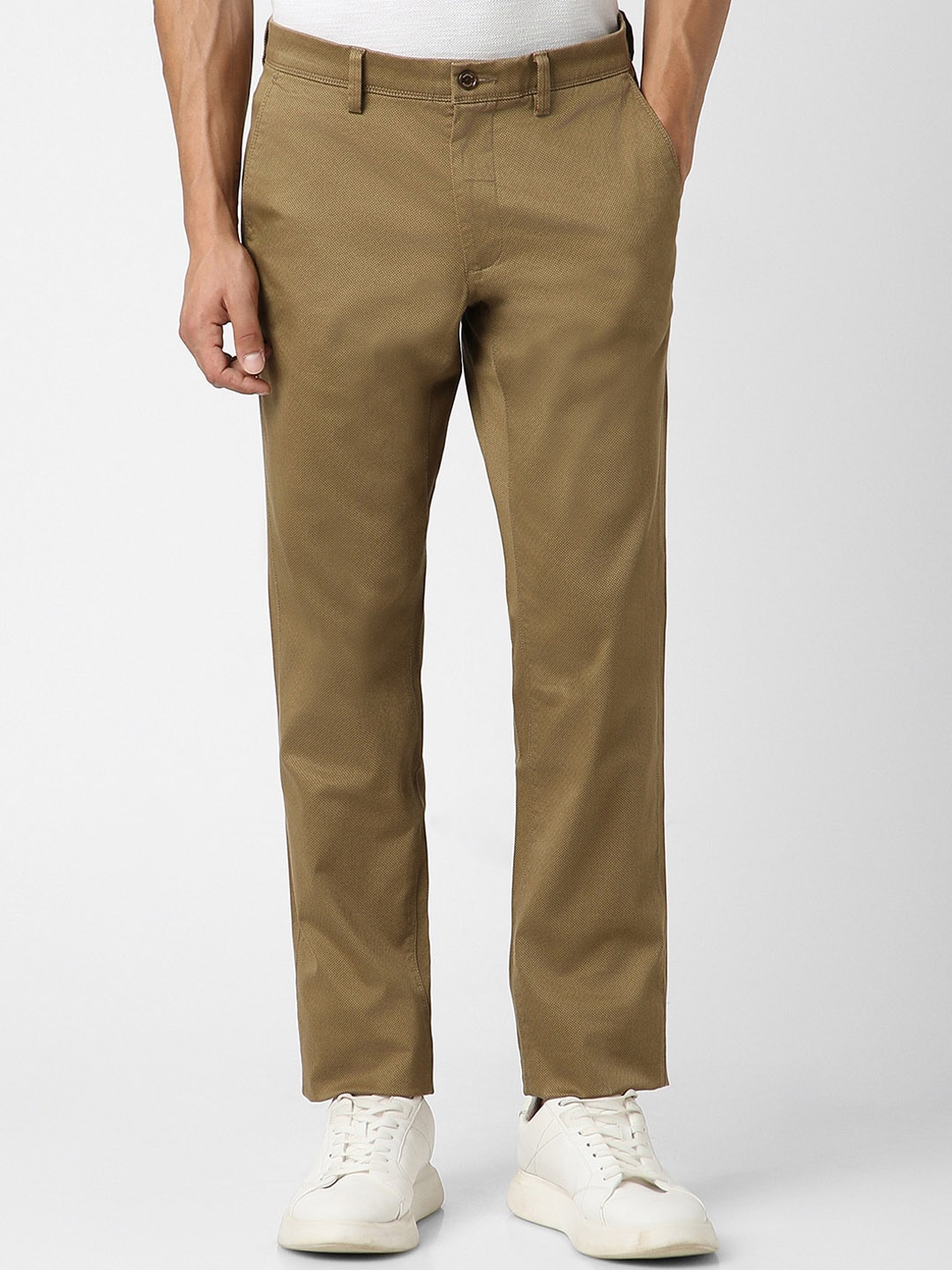

Van Heusen Sport Men Slim Fit Mid-Rise Cotton Trouser, Brown
