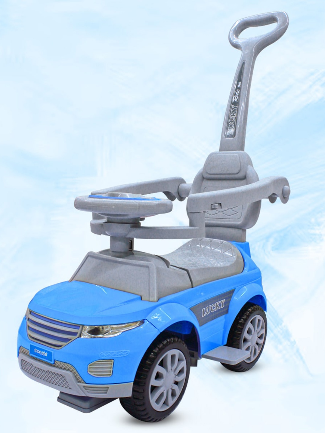 

Born Babies Kids Blue Push Car with Handle