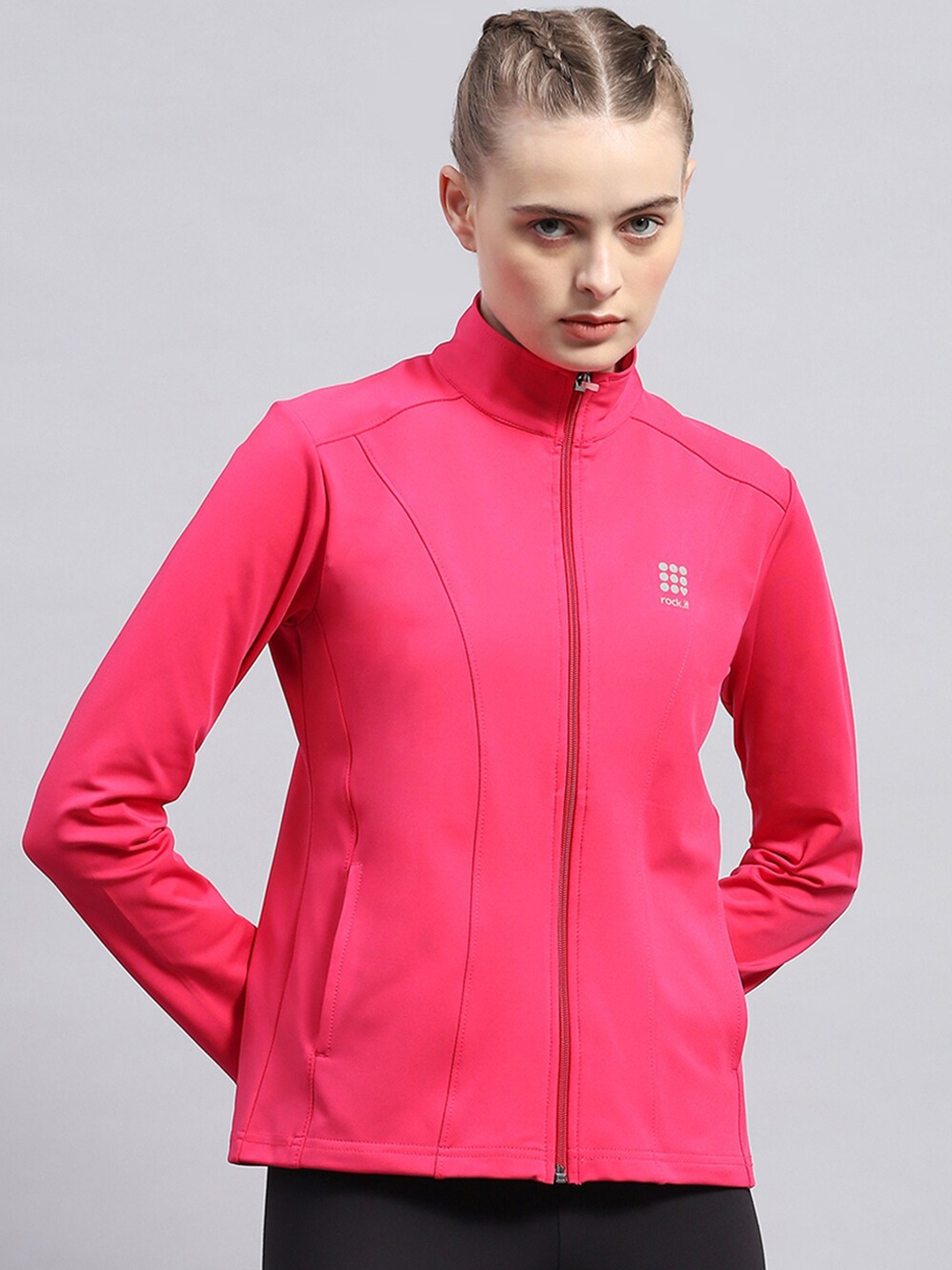 

rock.it Mock Collar Sporty Jacket, Fuchsia