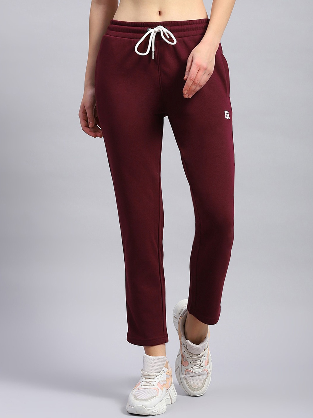 

rock.it Women Summer Mid Rise Track Pants, Maroon